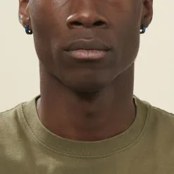 Créoles Jourdan Tilos Acier Bleu -Boucles d'oreilles Bracelet Soldes MIOHEW0001 model1