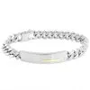 Jourdan Bracelet Identité Adoline Acier Blanc Diamant