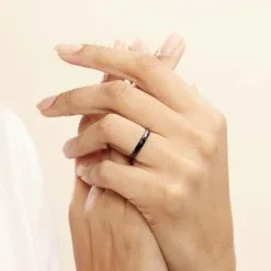 Histoire D'Or Bague Pilar Petite Ceramique Noir Céramique -Boucles d'oreilles Bracelet Soldes MRDFNXN006 model0